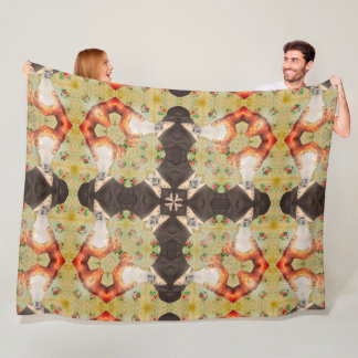 Psychedelic Tesla Liquid Mandala Quilt Mönster Fleecefilt