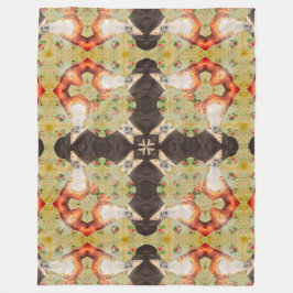 Psychedelic Tesla Liquid Mandala Quilt Mönster Fleecefilt