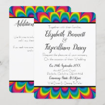 Psychedelic Tie Dye bröllopsinbjudan