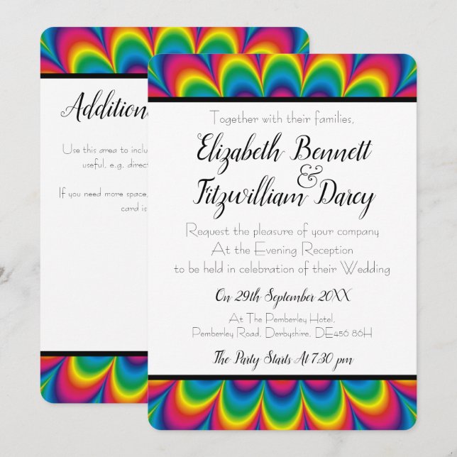 Psychedelic Tie Dye Evening-inbjudan Inbjudningar (Fram/baksida)