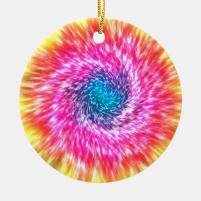 Psychedelic Tie Dye jul Ornament (Framsidan)