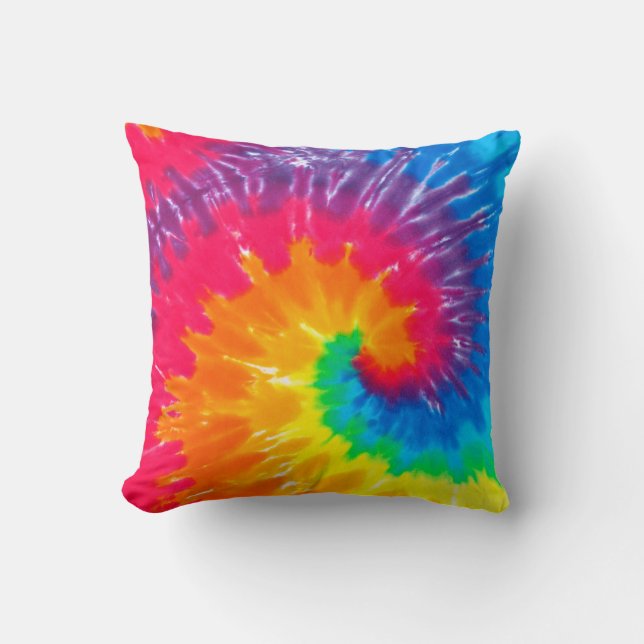 Psychedelic Tie Dye Kudde (Framsida)