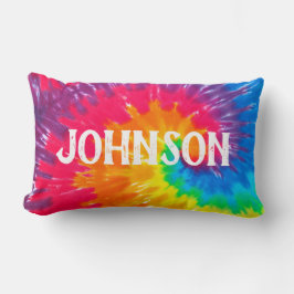 Psychedelic Tie Dye med efternamn Lumbarkudde