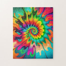 Psychedelic Tie Dye Retro Surreal Pussel