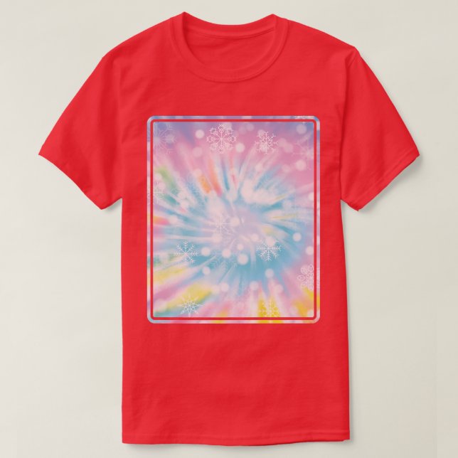 Psychedelic  Tie Dye  Snow  Indie Aesthetic  Hippi T Shirt (Design framsida)