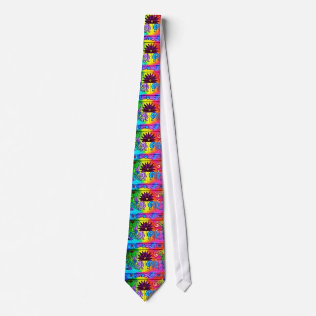 psychedelic tie för groovy 70-talhippie slips (Framsida)