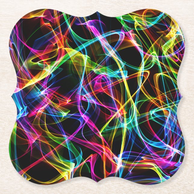 Psychedelic Trance Abstrakt Underlägg Papper (Framsida)