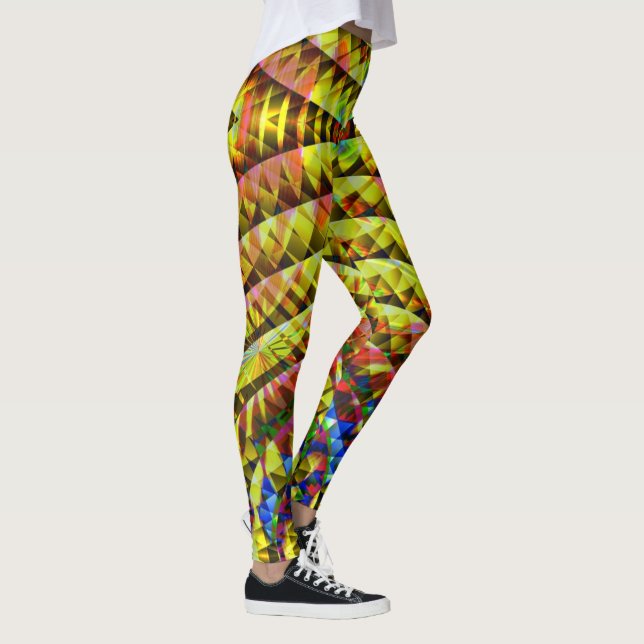 Psychedelic Tribal Sunshine V1 Leggings (Höger)