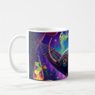 Psychedelic Trippy Hippie Opossum Anpassningsbar P Kaffemugg