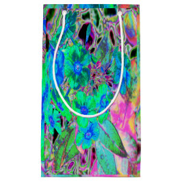 Psychedelic Trippy Lime Green och Blåa blommor