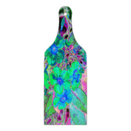 Psychedelic Trippy Lime Green och Blåa blommor