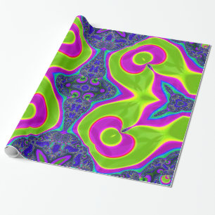Psychedelic Trippy mönster Presentpapper