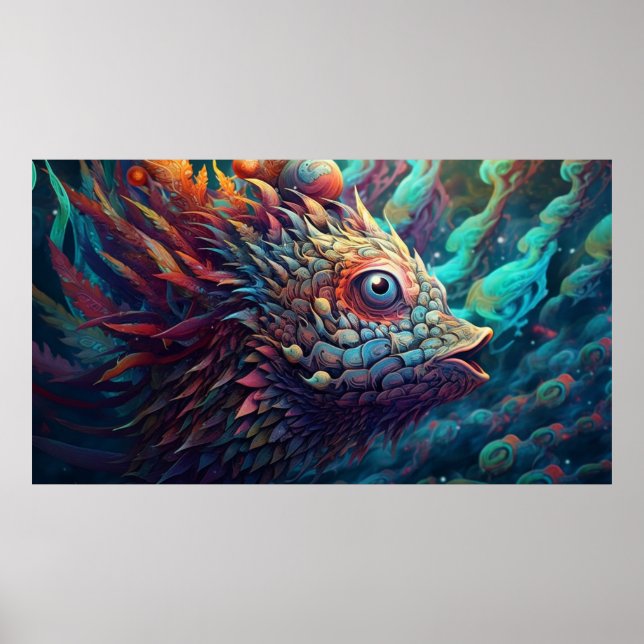 Psychedelic Trippy-varelse Poster (Framsidan)