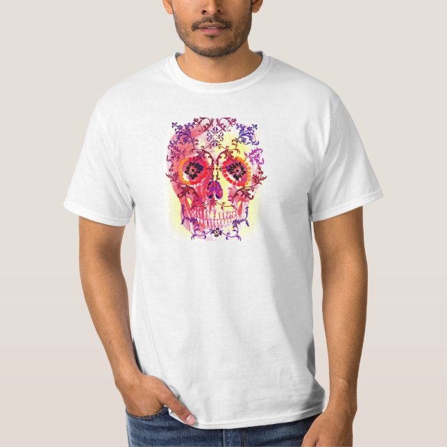 PSYCHEDELIC TRYCK FÖR SOCKERSKALLE TEE SHIRT (Framsida)