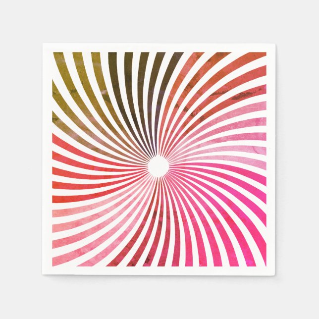 Psychedelic Twirl på Rosa Pappersservett (Framsidan)