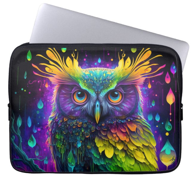 Psychedelic Uggla Laptop Fodral (Framsidan)