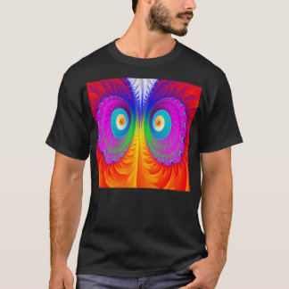 Psychedelic uggla - svart T-tröja Tee Shirt
