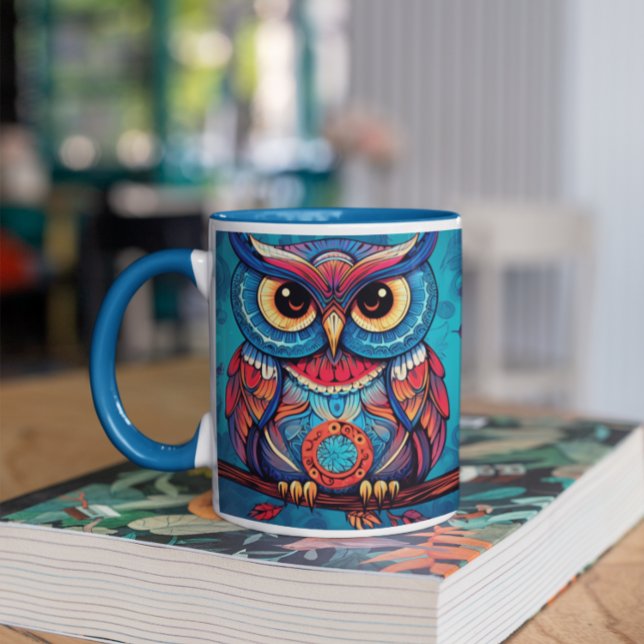 Psychedelic Uggla version 3 Mugg (Psychedelic Owls version 3 Mug
)