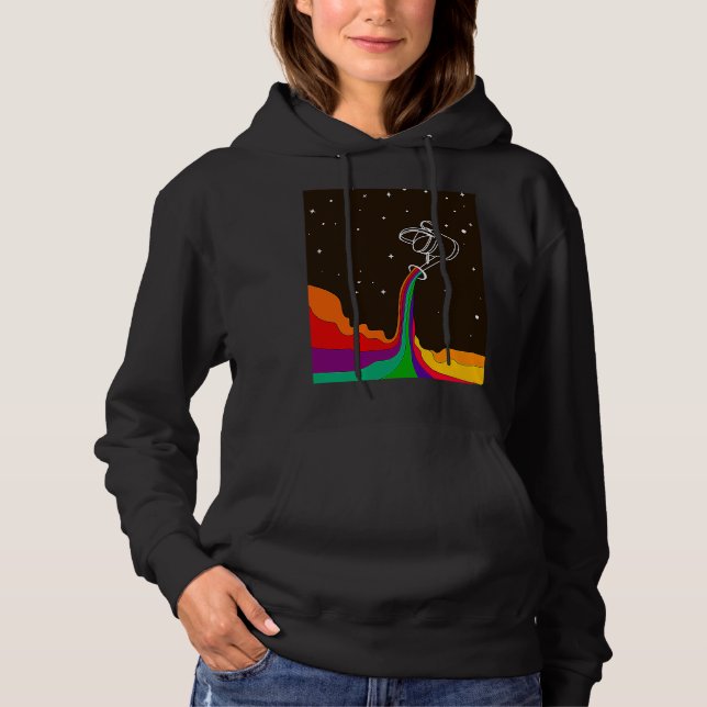 Psychedelic Universe Colour Rainbow Space Abstract T Shirt (Framsida)