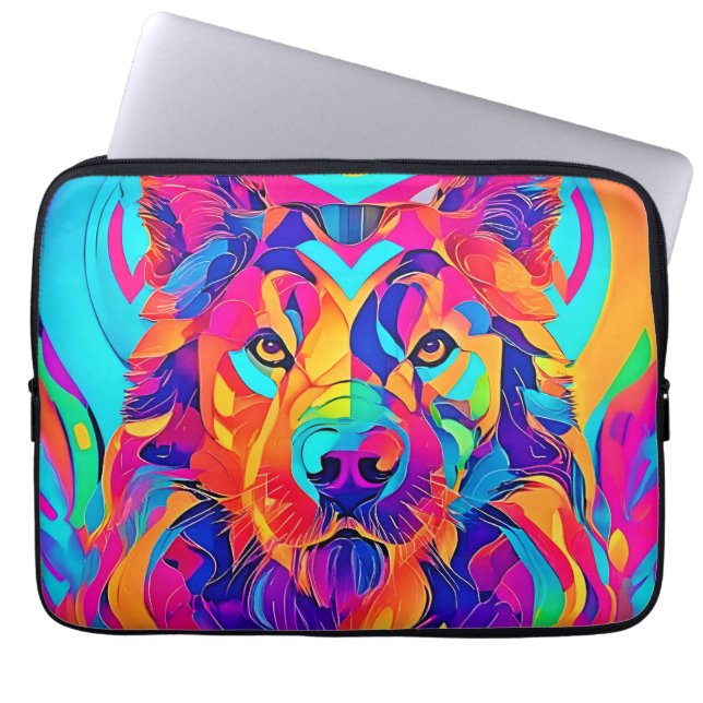 Psychedelic Varg Majesty Laptop Fodral (Framsidan)