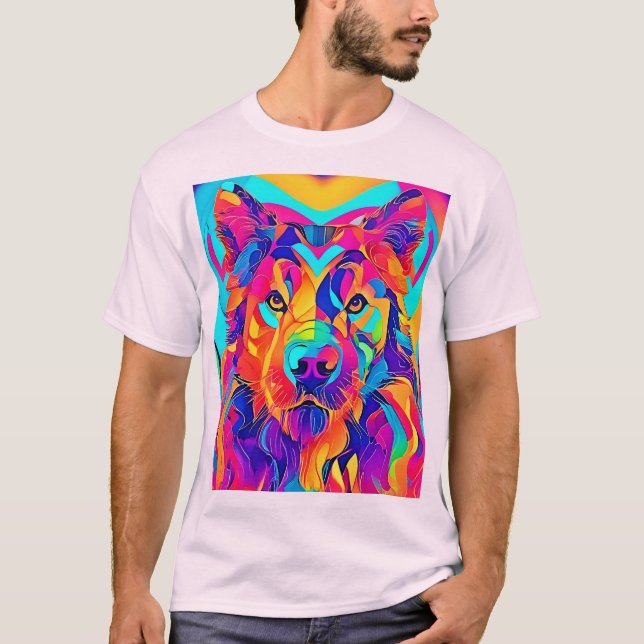 Psychedelic Varg Majesty T Shirt (Framsida)