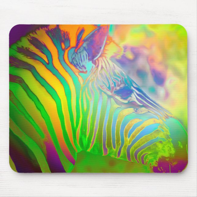 Psychedelic Vilda djur Zebra Musmatta (Framsidan)