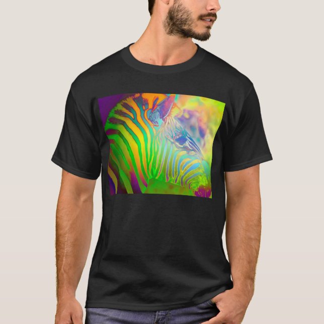 Psychedelic vilda djursebra tröja (Framsida)