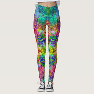 Psychedelic vintageKaleidoscope damasker Leggings