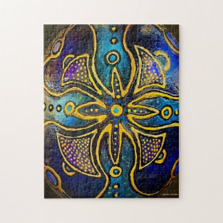 Psychedelic Violet Puzzle av Julie Ann Stricklin Pussel