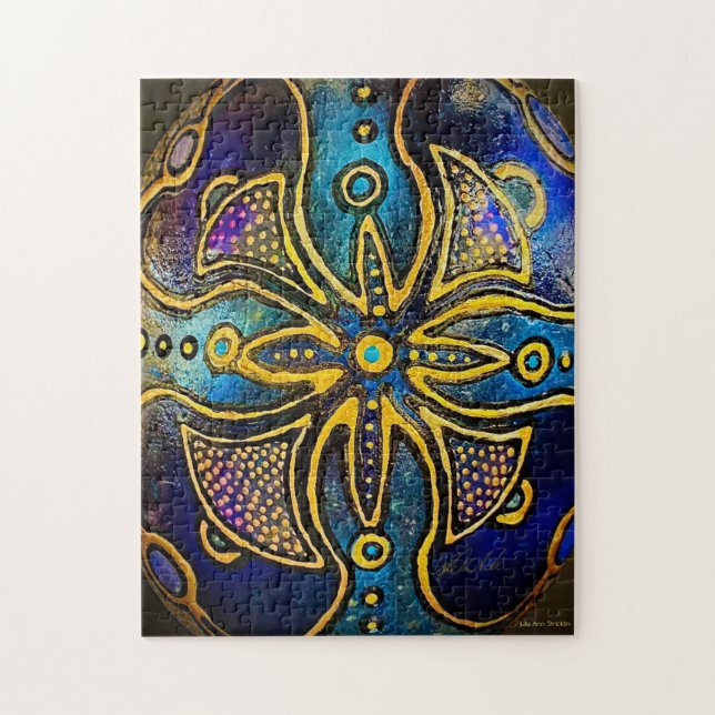 Psychedelic Violet Puzzle av Julie Ann Stricklin Pussel (Vertikal)