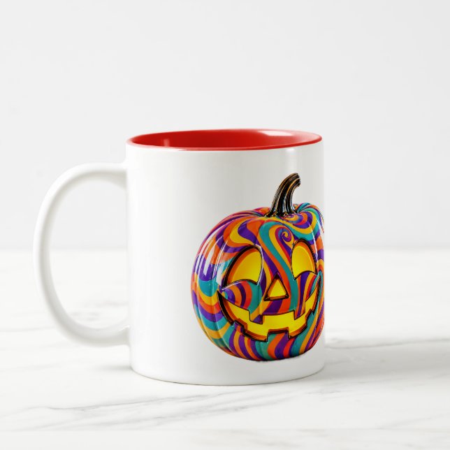 Psychedelic Virvel Pumpa Mugg (Vänster)