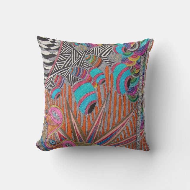 Psychedelic visioner kudde (Framsida)
