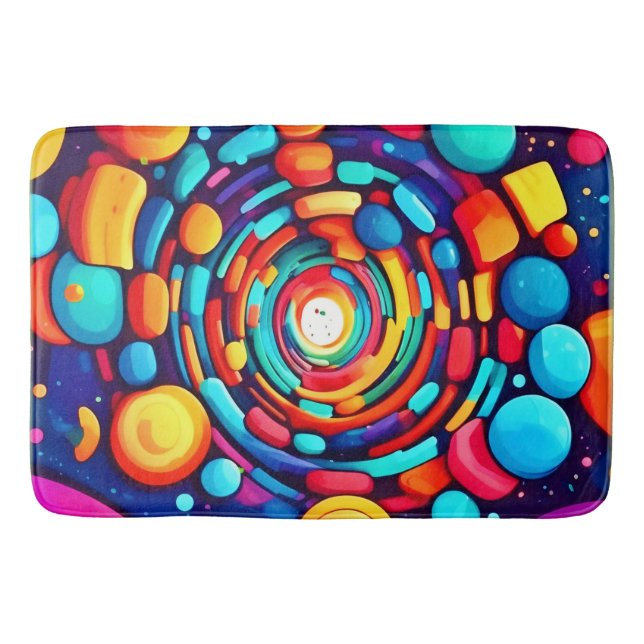 Psychedelic Vortex från Färg Badrumsmatta (Framsidan)