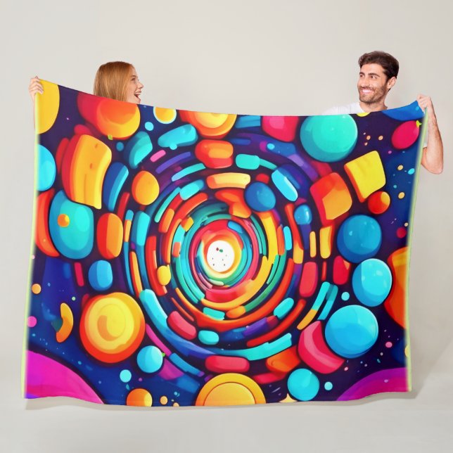 Psychedelic Vortex från Färg Fleecefilt (På plats)