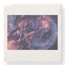 psychedelic witch coaster