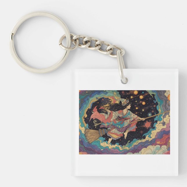 Psychedelic witch keyring (Framsidan)