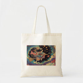 Psychedelic witch totebag tygkasse