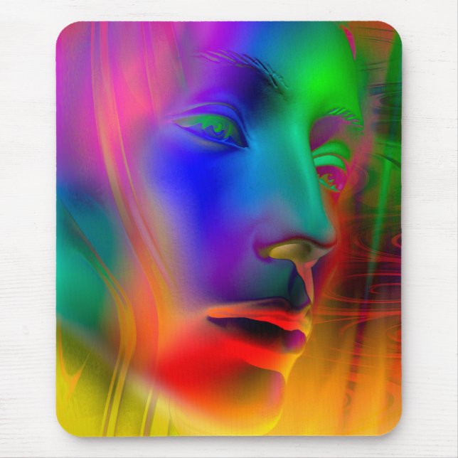Psychedelic Woman Ansikte Musmatta (Framsidan)