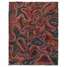 Psychedelische Farbwirbel - Kuschelige Decke