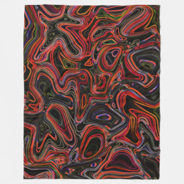 Psychedelische Farbwirbel - Kuschelige Decke Fleecefilt