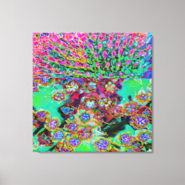 Psychedelisk Abstrakt Groovy Lila Sedum Canvastryck