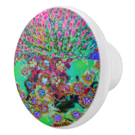 Psychedelisk Abstrakt Groovy Lila Sedum Knopp