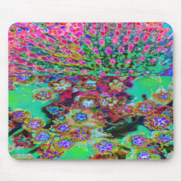 Psychedelisk Abstrakt Groovy Lila Sedum Musmatta