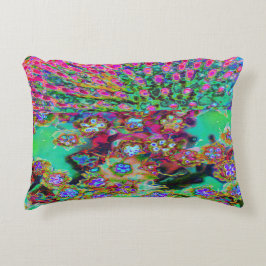 Psychedelisk Abstrakt Groovy Lila Sedum Prydnadskudde