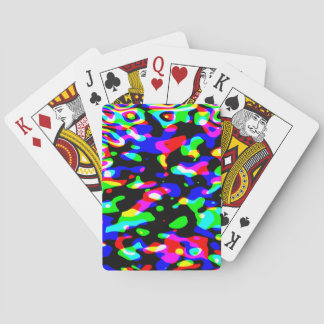 Psychedelisk Abstrakt Svart Ljus Neon Konst Casinokort
