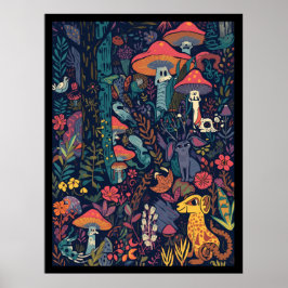 Psychedelisk affischtryck poster