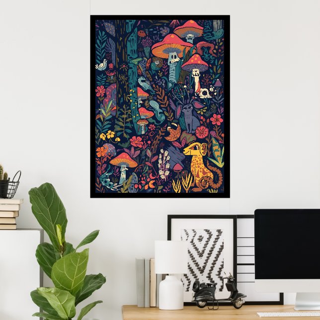 Psychedelisk affischtryck poster (Hemmakontoret)