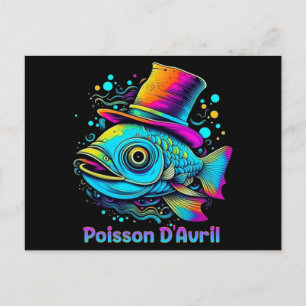 Psychedelisk aprilfisk vykort