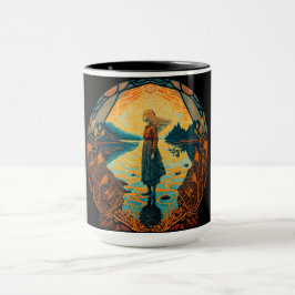 Psychedelisk Art Nouveau-mugg | Trippig present Mugg