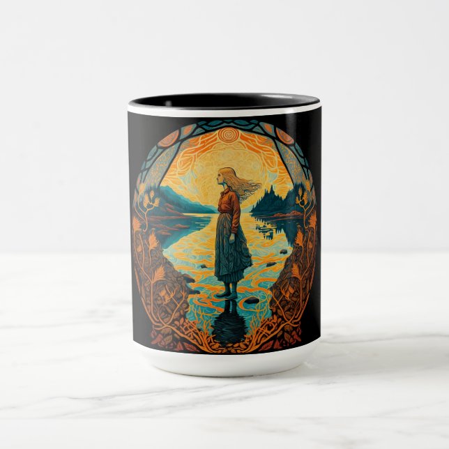 Psychedelisk Art Nouveau-mugg | Trippig present Mugg (Center)